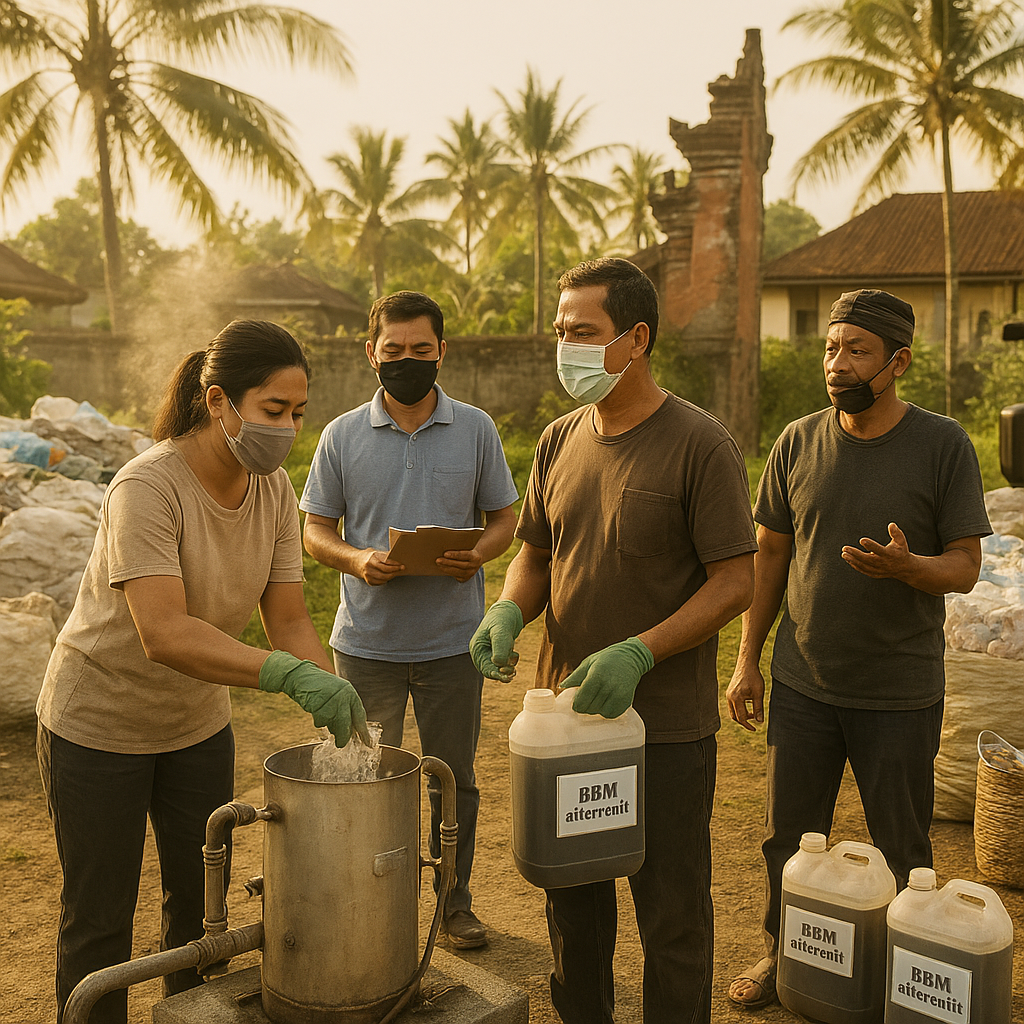 Komunitas di Bali Ubah Sampah Plastik Jadi Bahan Bakar Minyak Alternatif