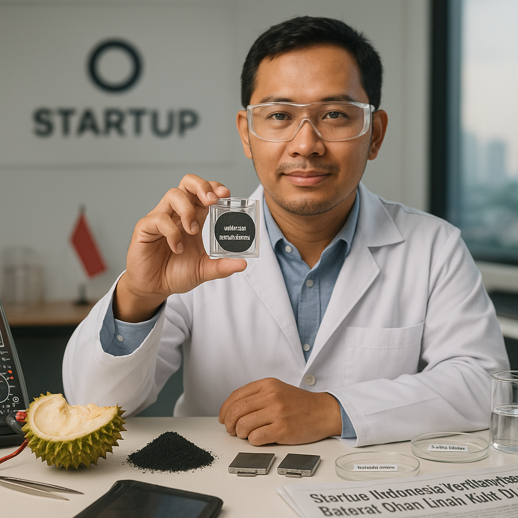 Startup Indonesia Kembangkan Baterai Organik dari Limbah Kulit Durian