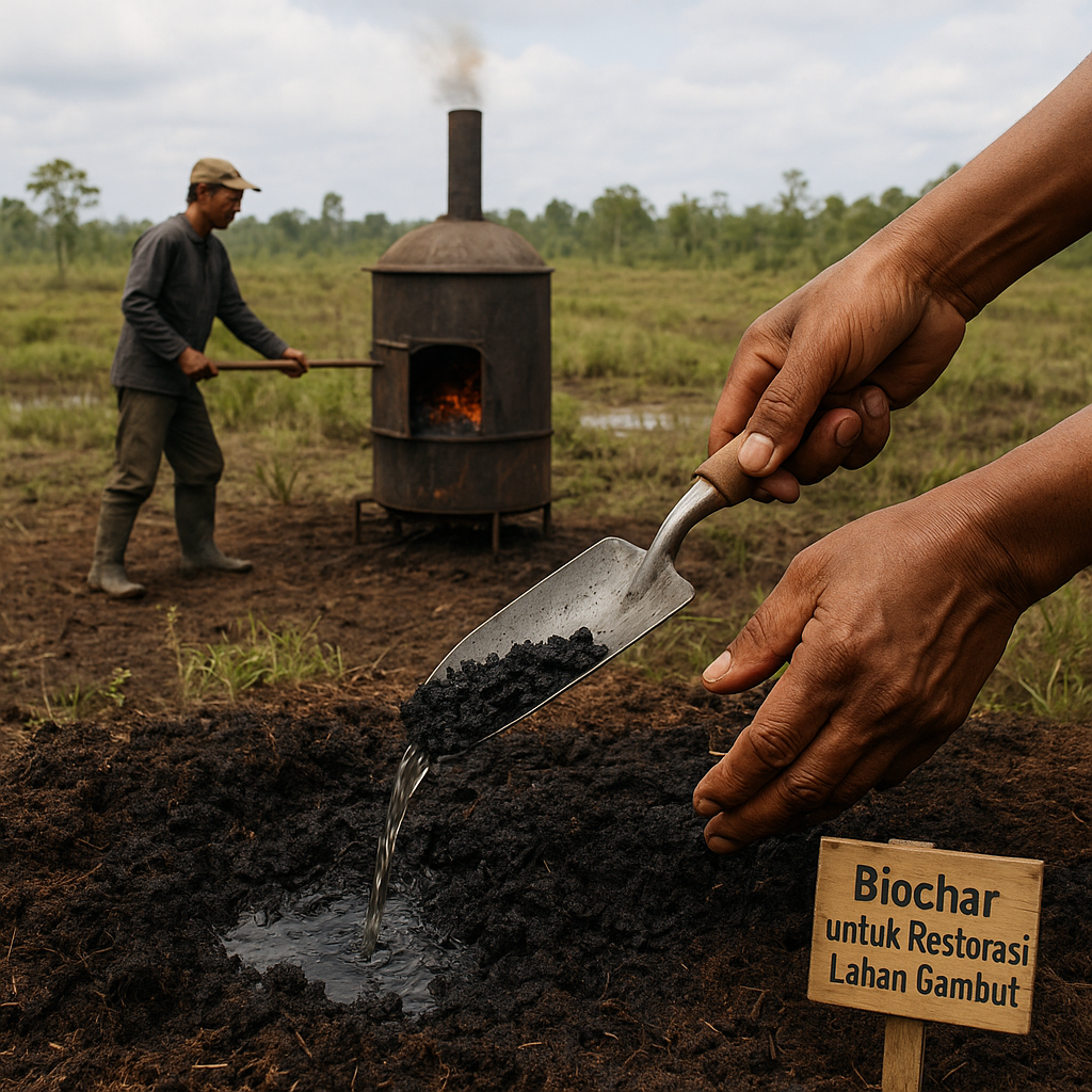 Inovasi Biochar dari Limbah Pertanian untuk Pemulihan Lahan Gambut di Kalimantan