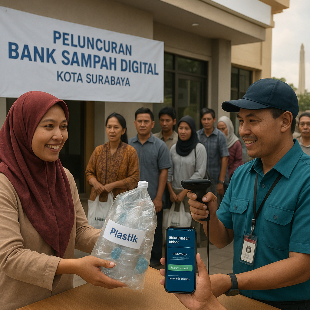 Bank Sampah Digital Aplikasi Kurangi Sampah Plastik di Surabaya