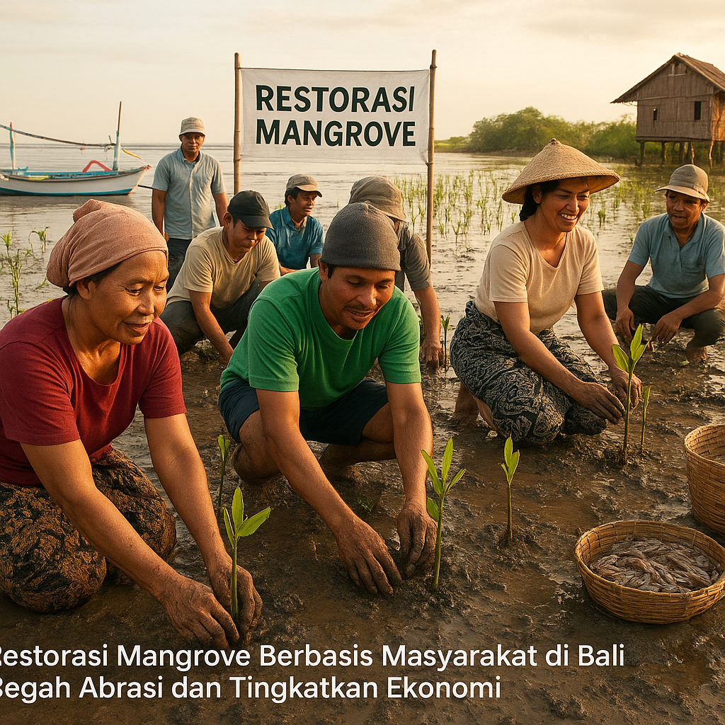 Restorasi Mangrove Berbasis Masyarakat di Bali Cegah Abrasi dan Tingkatkan Ekonomi
