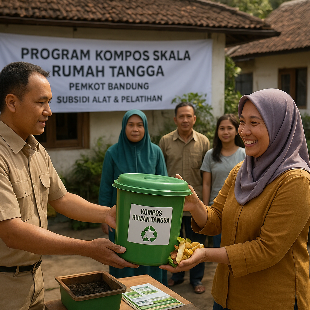 Program Kompos Skala Rumah Tangga Kurangi Sampah Organik di Bandung