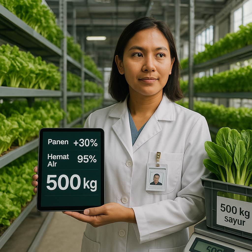 Pertanian Vertikal Berbasis AI Hasilkan Panen 30% Lebih Cepat