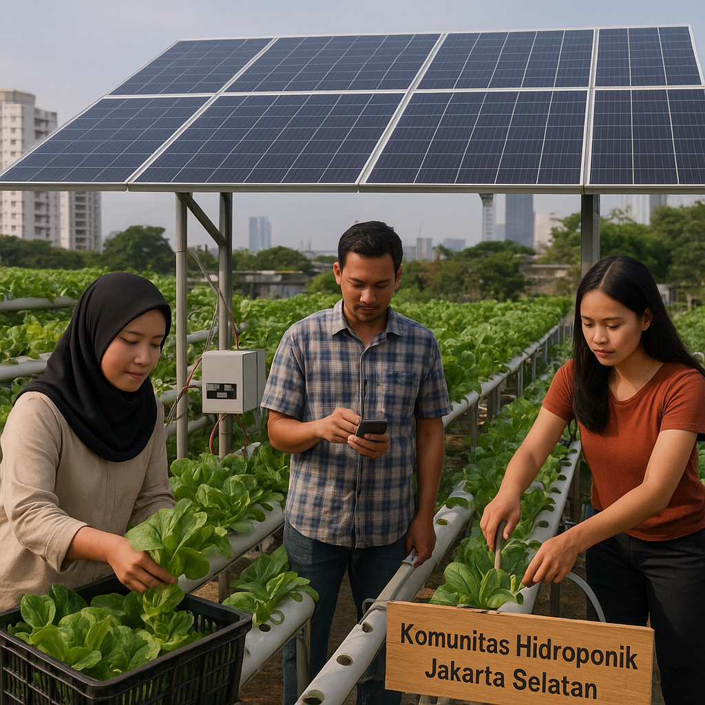 Urban Farming Hidroponik Bertenaga Surya di Jakarta Selatan