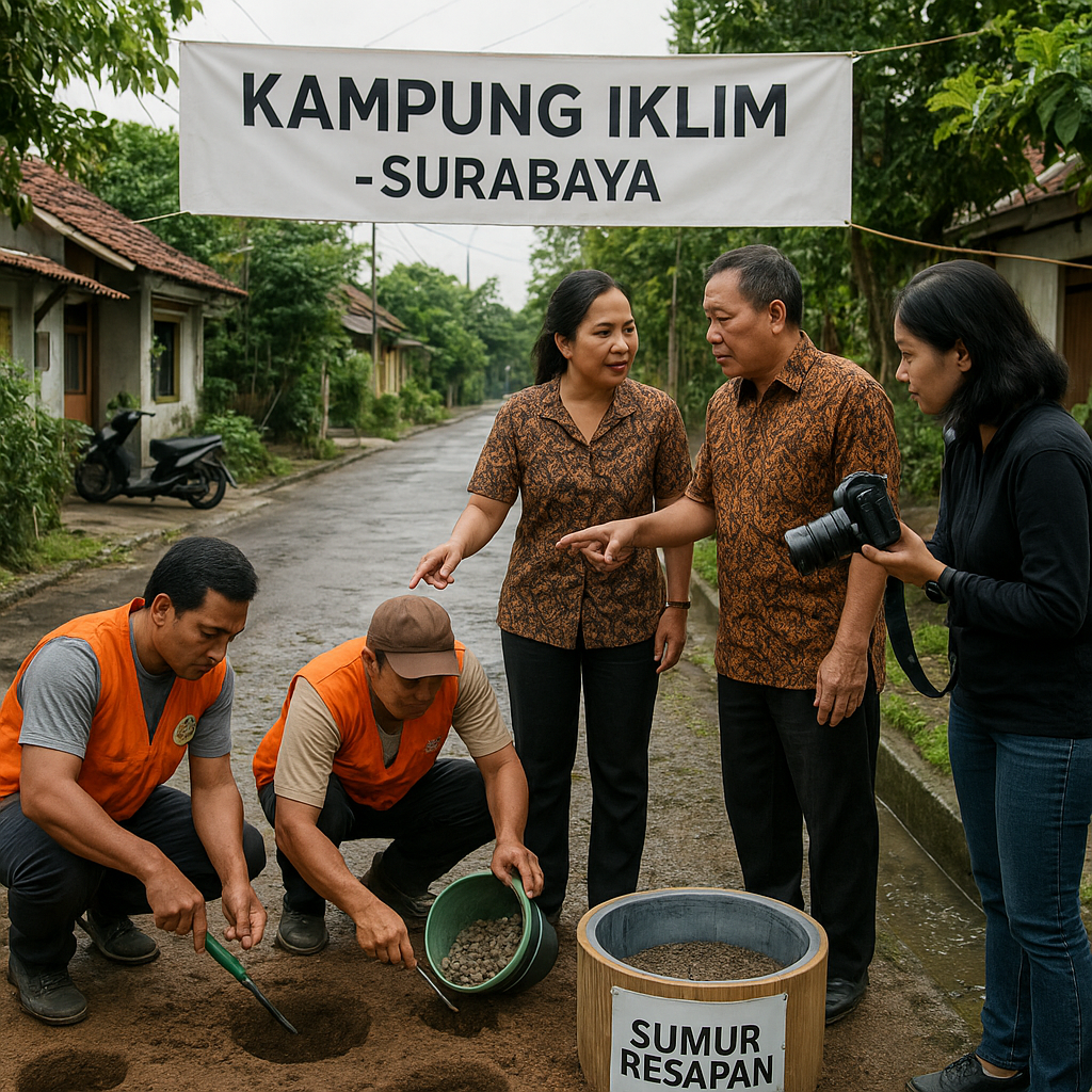 Kampung Iklim di Surabaya Manfaatkan Biopori dan Lubang Resapan Kurangi Banjir