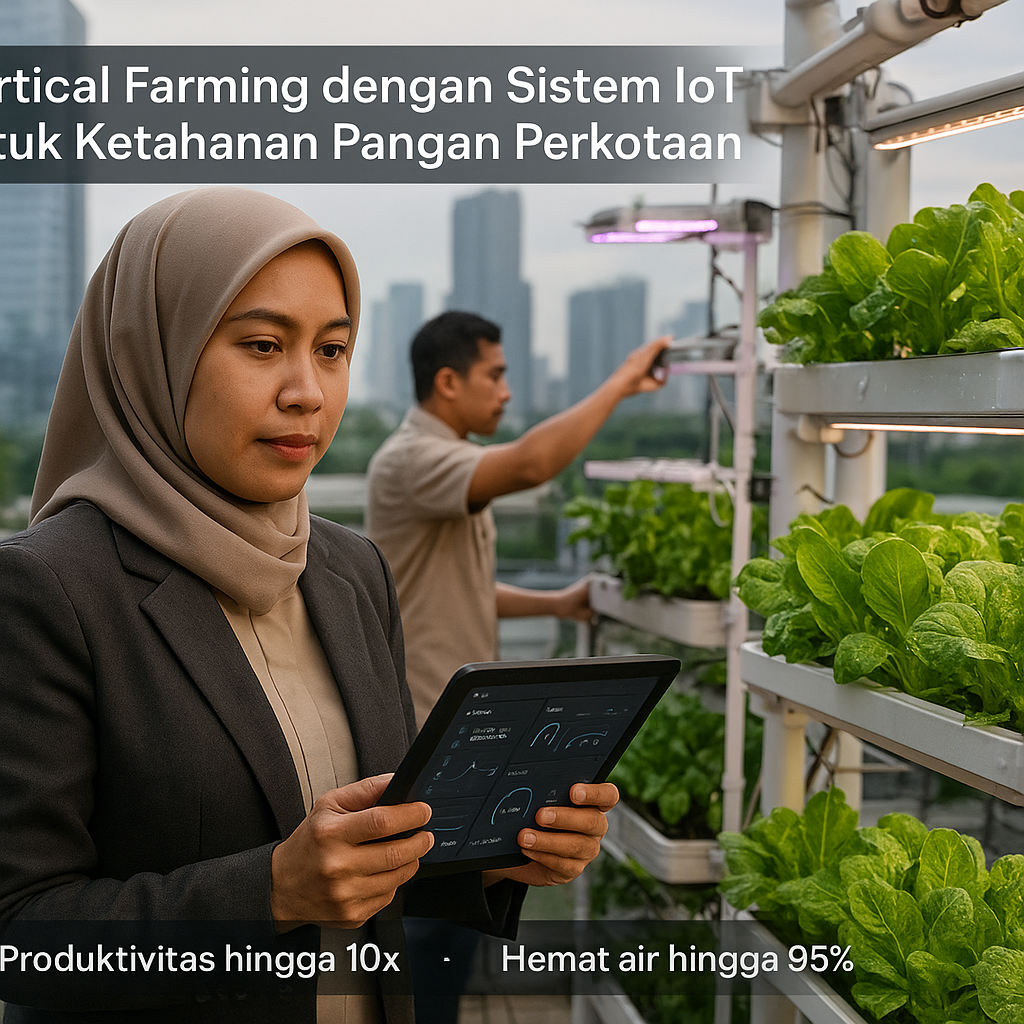 Vertical Farming dengan Sistem IoT untuk Ketahanan Pangan Perkotaan