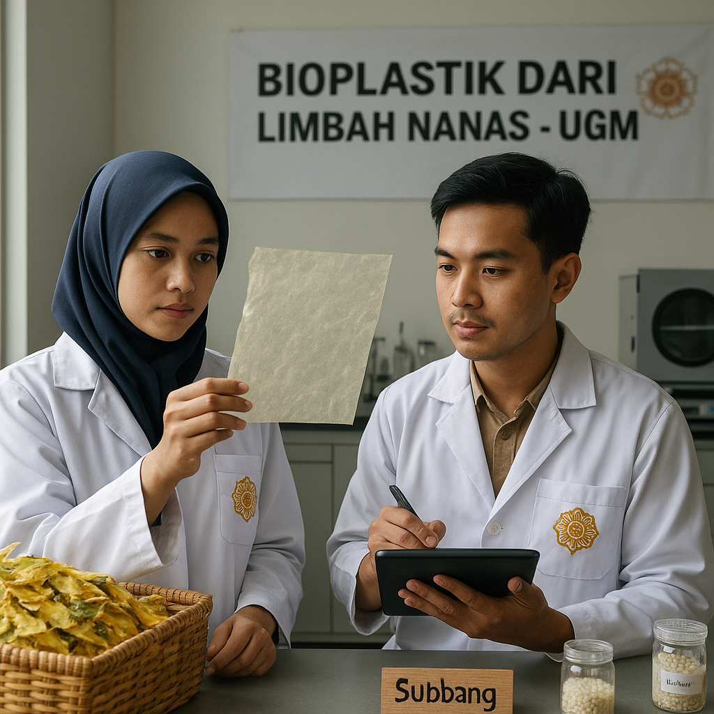 Bioplastik dari Limbah Nanas: Inovasi Mahasiswa UGM Mengganti Plastik Konvensional