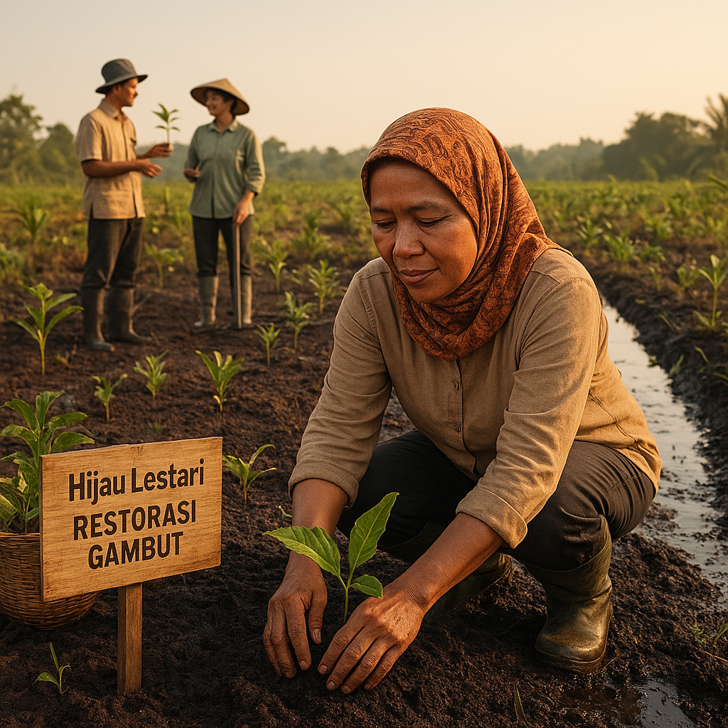 Restorasi Gambut dengan Agroforestri Kopi di Riau: Menekan Kebakaran dan Meningkatkan Ekonomi