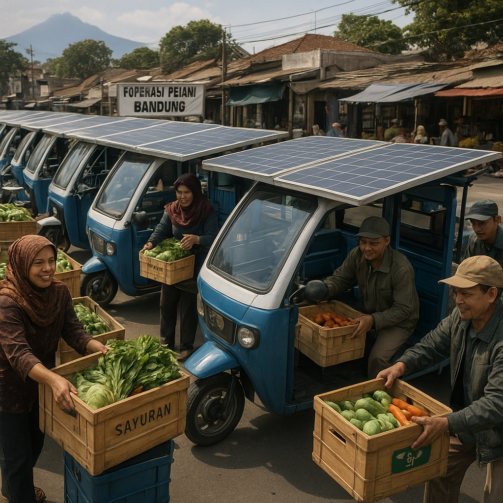Kendaraan Listrik Logistik Pangan: Distribusi Sayuran Bebas Emisi di Bandung
