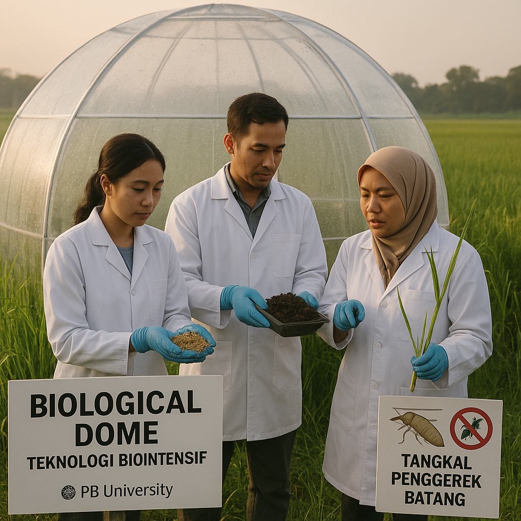 Biological Dome IPB: Teknologi Biointensif untuk Tangkal Ledakan Hama Penggerek Batang Padi
