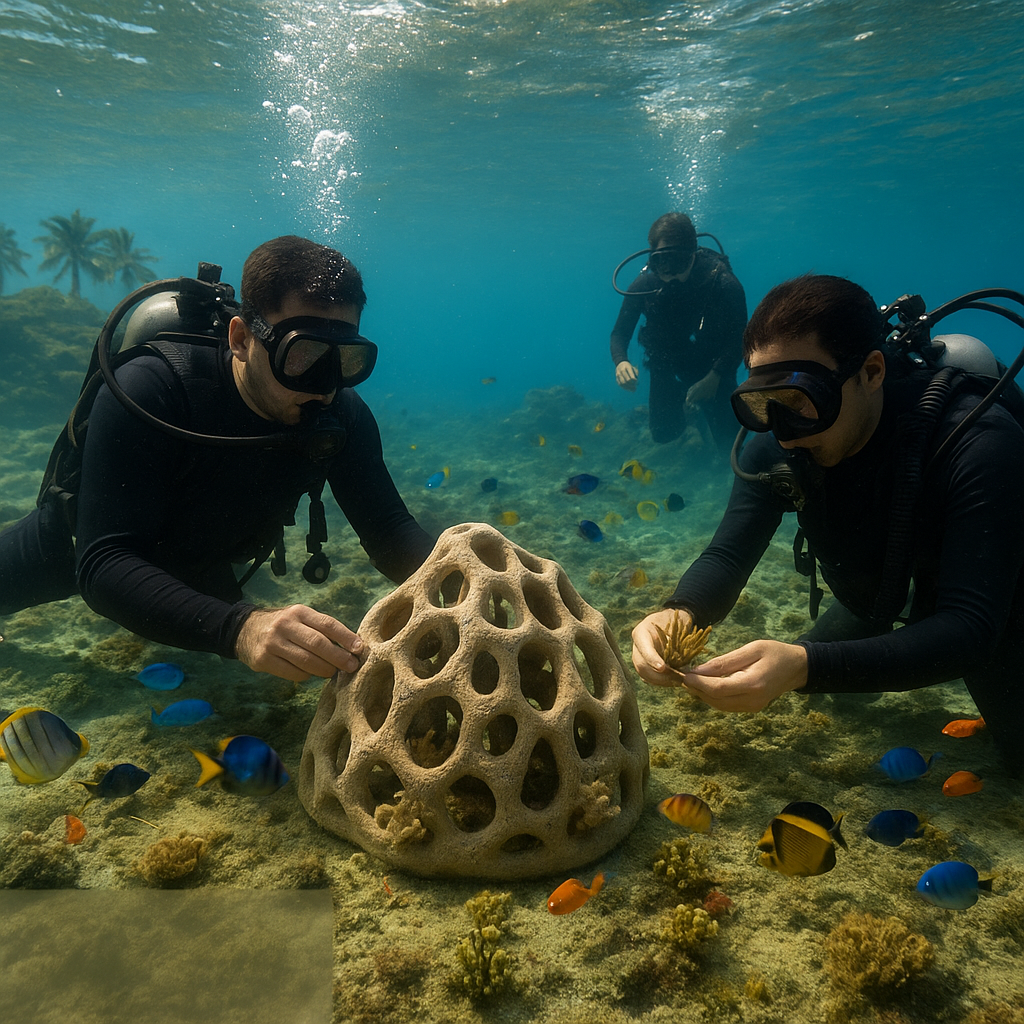 Restorasi Terumbu Karang dengan Struktur 3D Cetakan Biodegradable