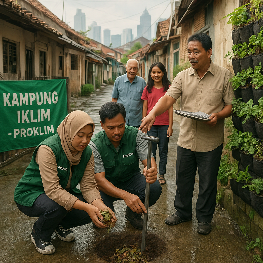 Kampung Iklim di Jakarta Perkenalkan Sistem Biopori dan Taman Vertikal untuk Atasi Banjir & Panas
