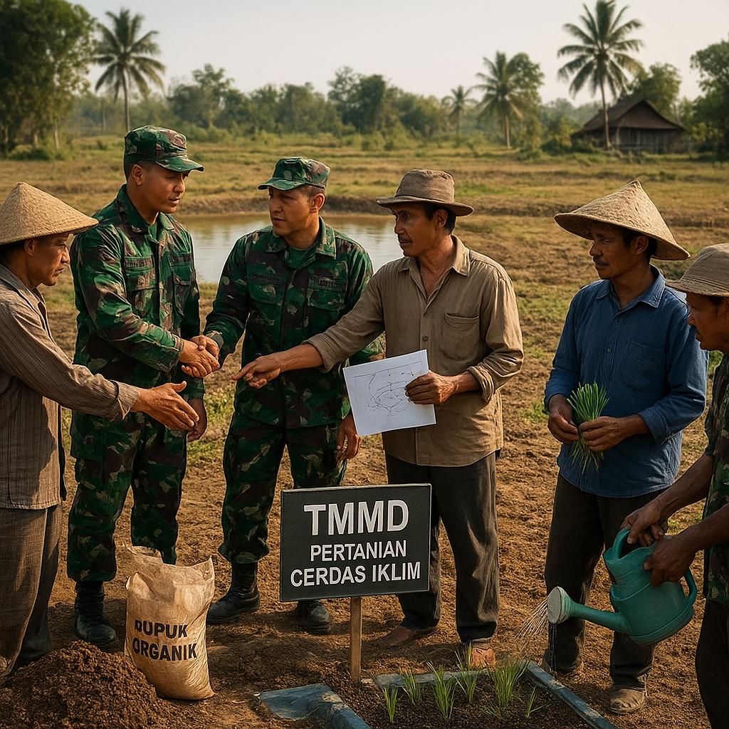 Kolaborasi TNI AD dan Petani Kembangkan Pertanian Cerdas Iklim di Lahan Marginal