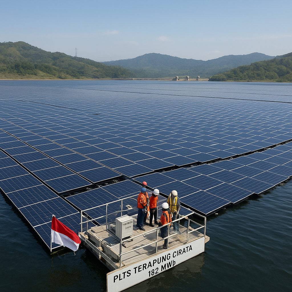 Inovasi Panel Surya Apung di Waduk Cirata Jadi Terbesar di Asia Tenggara