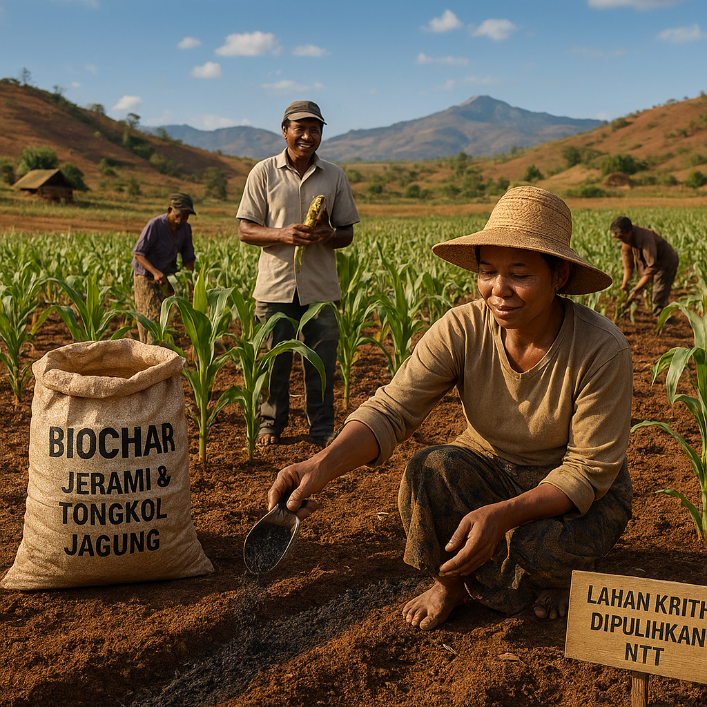 Biochar dari Limbah Pertanian Memulihkan Lahan Kritis di Nusa Tenggara Timur