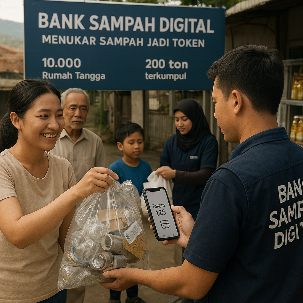 Bank Sampah Digital Ubah Sampah Rumah Tangga Menjadi Token untuk Belanja Sembako