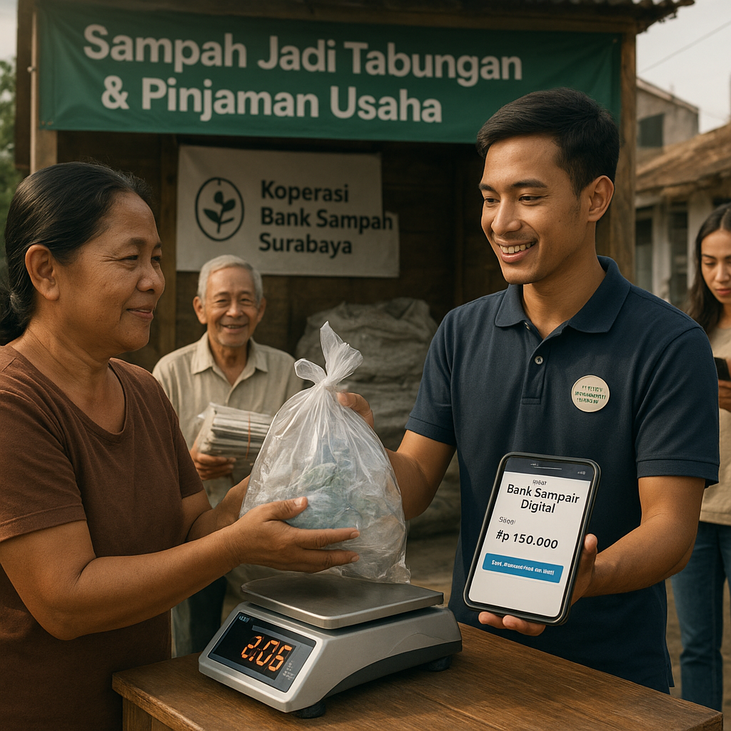 Bank Sampah Digital Koperasi di Surabaya Ubah Sampah Jadi Tabungan dan Pinjaman Usaha