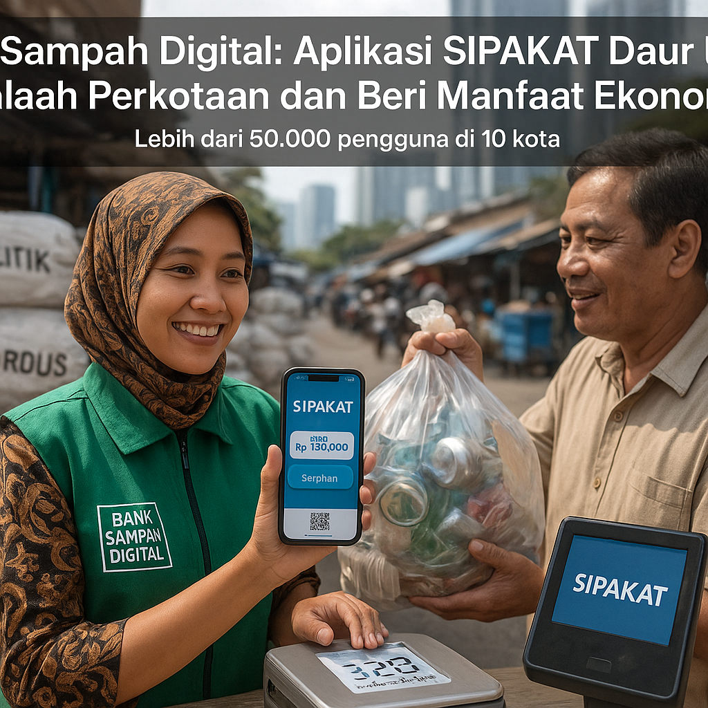 Bank Sampah Digital: Aplikasi SIPAKAT Daur Ulang Limbah Perkotaan dan Beri Manfaat Ekonomi