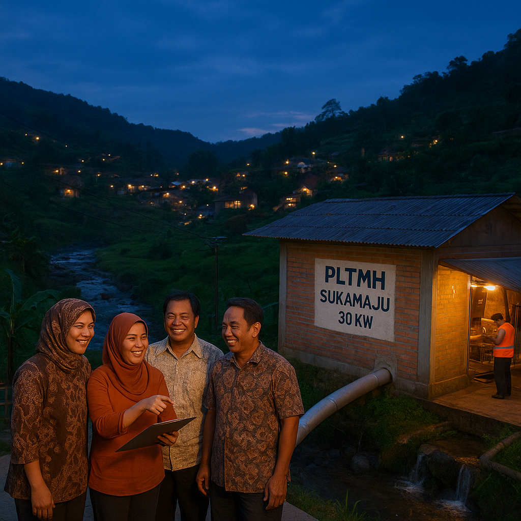 Energi Terbarukan dari Mikrohidro di Sukabumi Berdayakan Desa dan Kurangi Emisi
