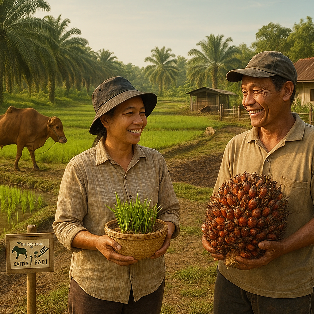 Program 'Desa Pangan Lestari' Integrasikan Sawit-Sapi-Padi untuk Ekonomi Sirkular
