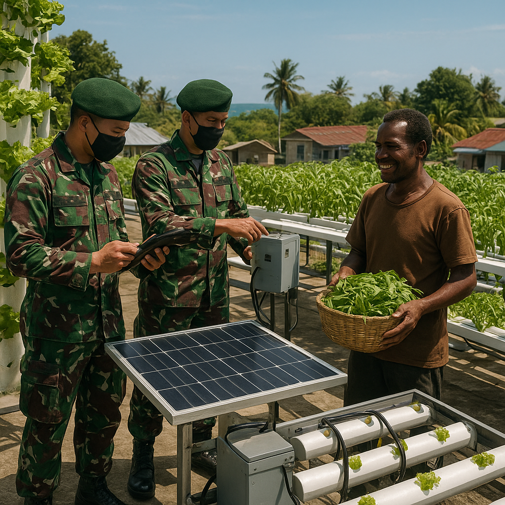 Prajurit TNI AD di Merauke Kembangkan Pertanian Hidroponik untuk Mendukung Ketahanan Pangan Daerah Terdepan