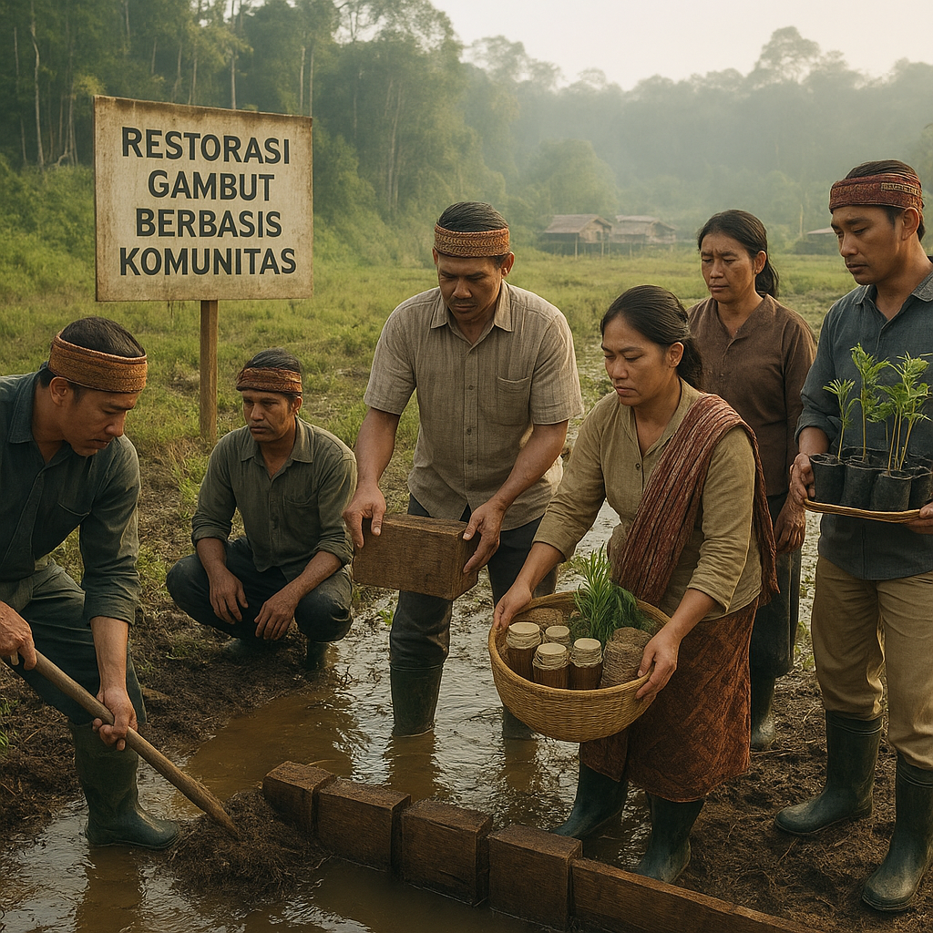 Restorasi Gambut Berbasis Komunitas di Kalimantan Berhasil Tekan Emisi dan Tingkatkan Ekonomi