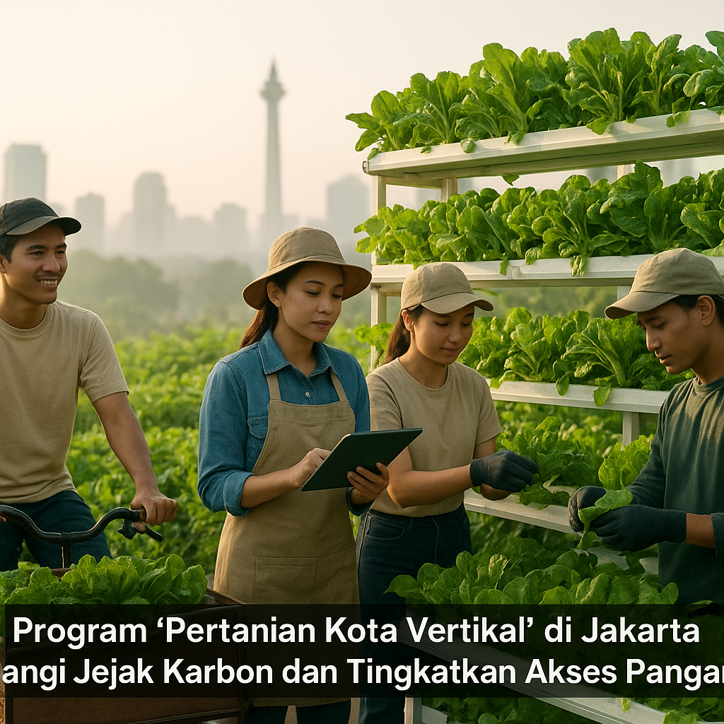 Program "Pertanian Kota Vertikal" di Jakarta Kurangi Jejak Karbon dan Tingkatkan Akses Pangan Segar