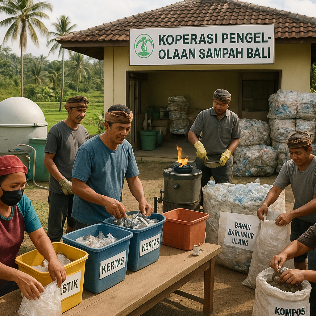 Koperasi Pengelolaan Sampah di Bali Hasilkan Bahan Baku Daur Ulang dan Energi
