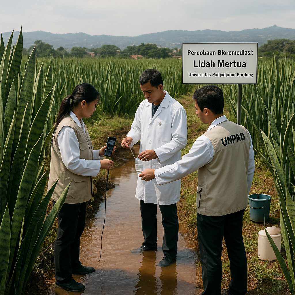 Bioremediasi Limbah Tekstil Menggunakan Tanaman Lidah Mertua di Bandung