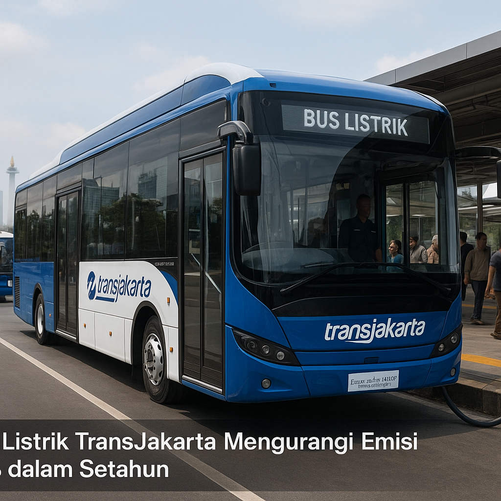 Bus Listrik Trans Jakarta Mengurangi Emisi 40% dalam Setahun