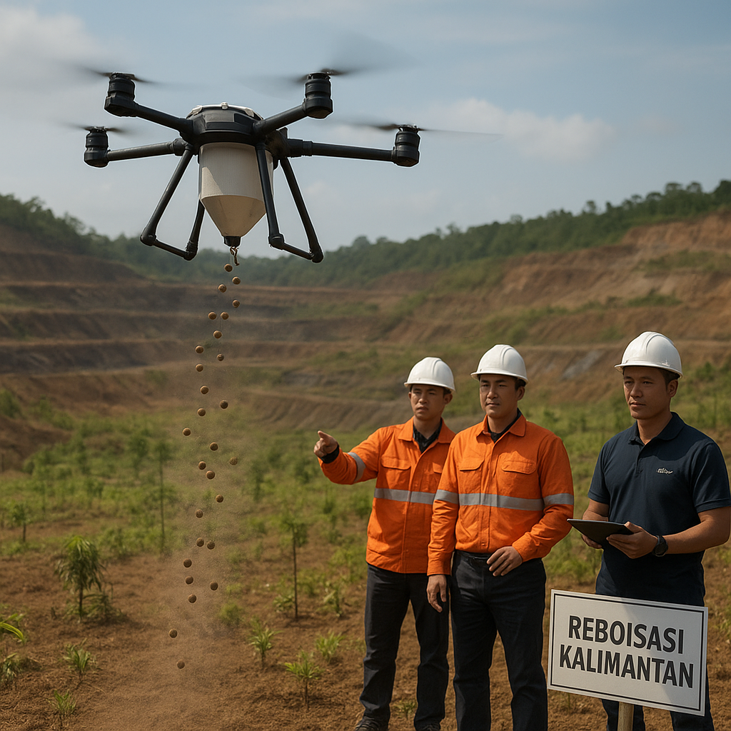 Drone Penyebar Benih untuk Reboisasi di Lahan Bekas Tambang
