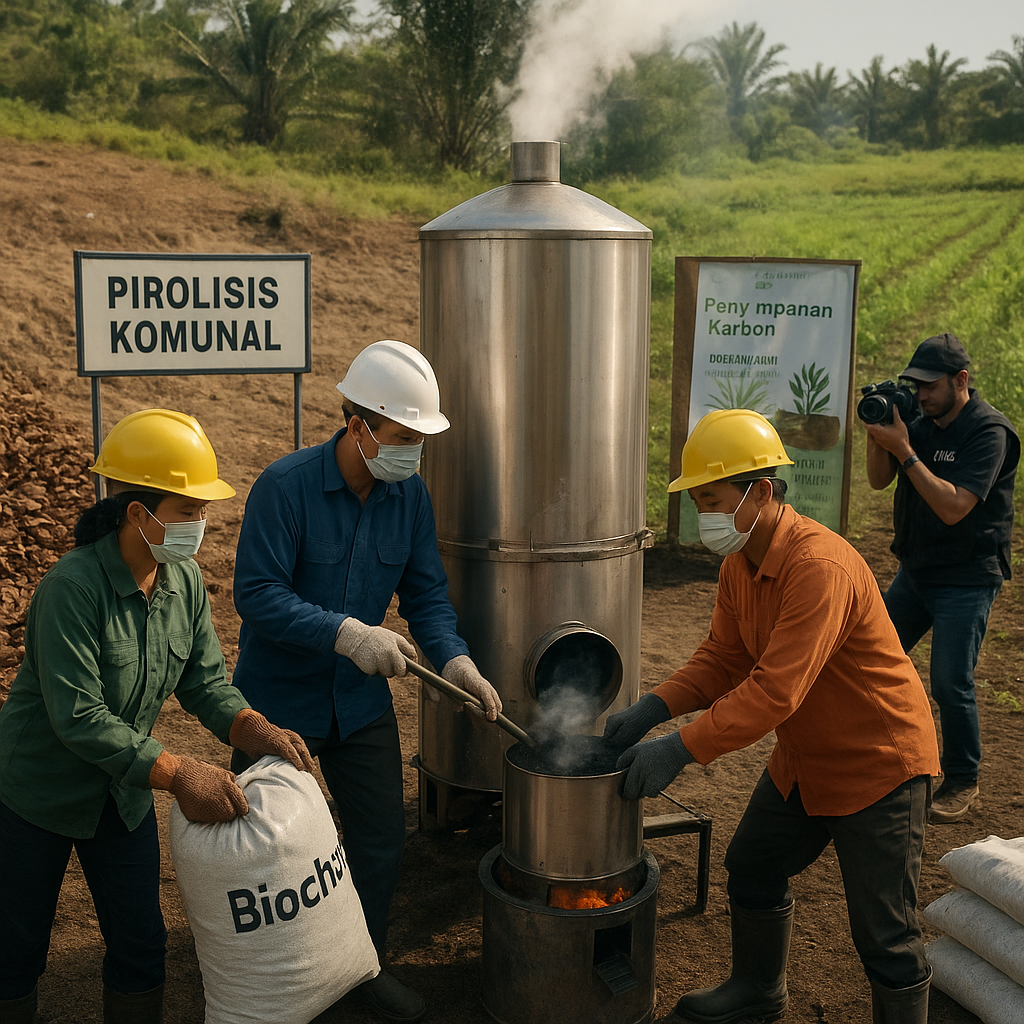 Biochar dari Cangkang Kelapa Sawit: Solusi Pemulihan Lahan Kritis dan Penyimpanan Karbon