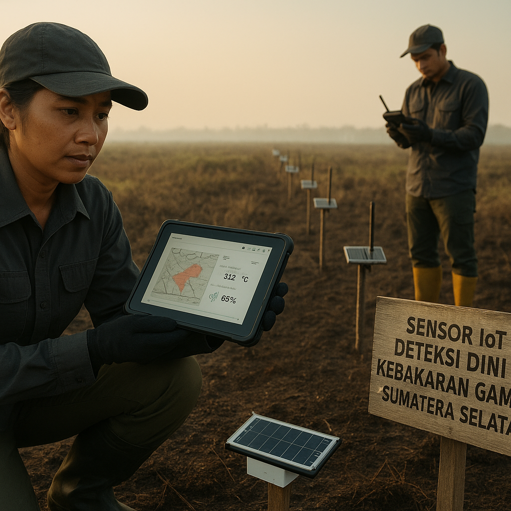 Teknologi IoT Deteksi Dini Kebakaran Gambut di Sumatera Selatan