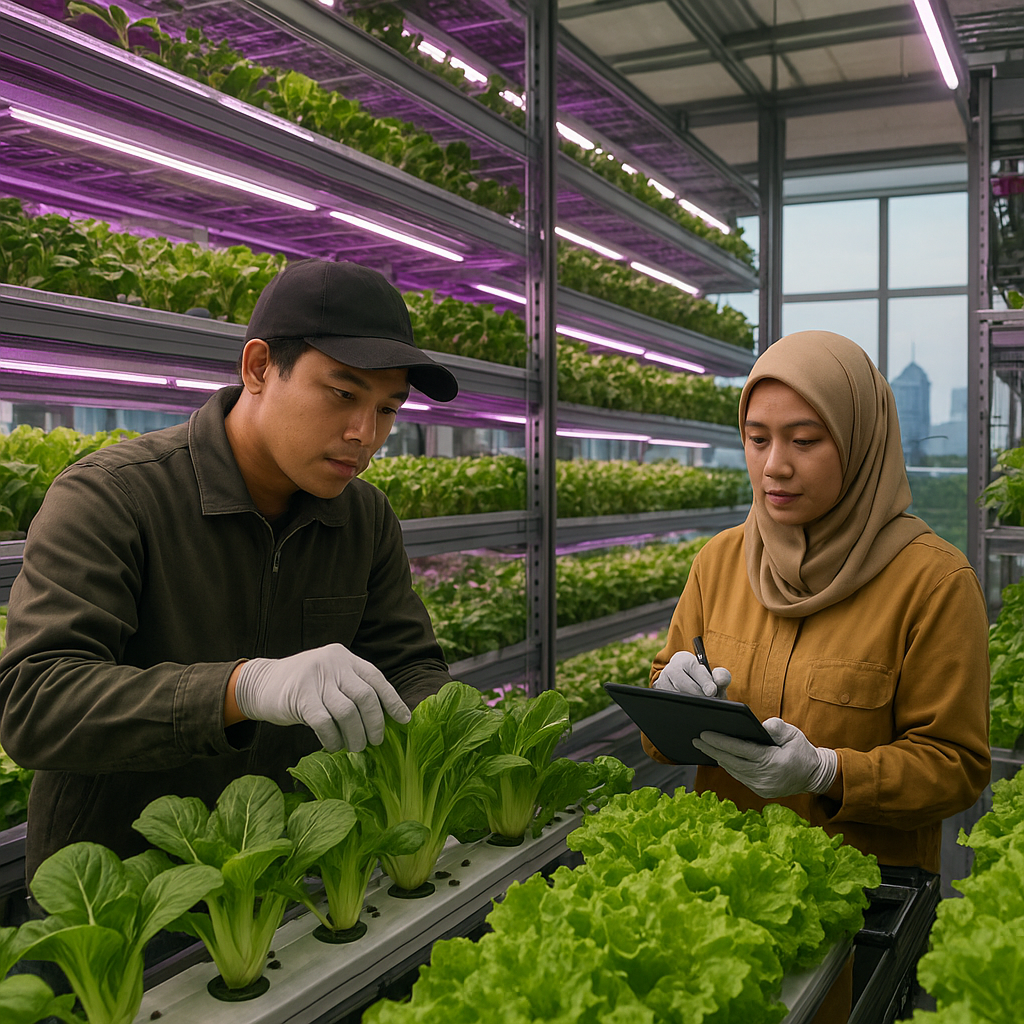 Pertanian Vertikal dengan LED di Perkotaan Tingkatkan Produksi Sayuran hingga 30 Kali Lipat