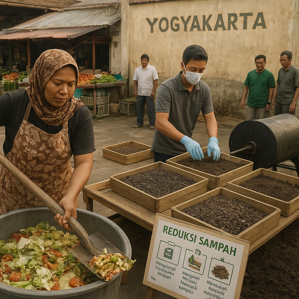 Konversi Limbah Makanan Pasar menjadi Pakan Maggot dan Kompos di Yogyakarta
