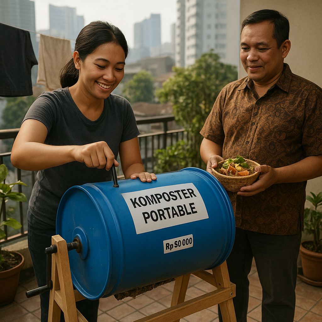 Solusi Praktis: Komposter Portable dari Drum Bekas untuk Rumah Tangga Perkotaan