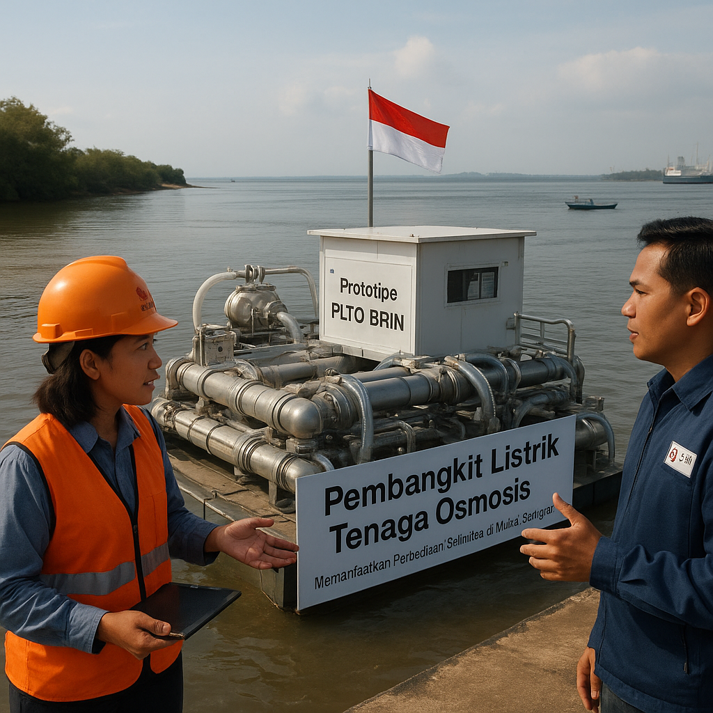 Prototipe Pembangkit Listrik Tenaga Osmosis di Muara Sungai, Manfaatkan Perbedaan Salinitas