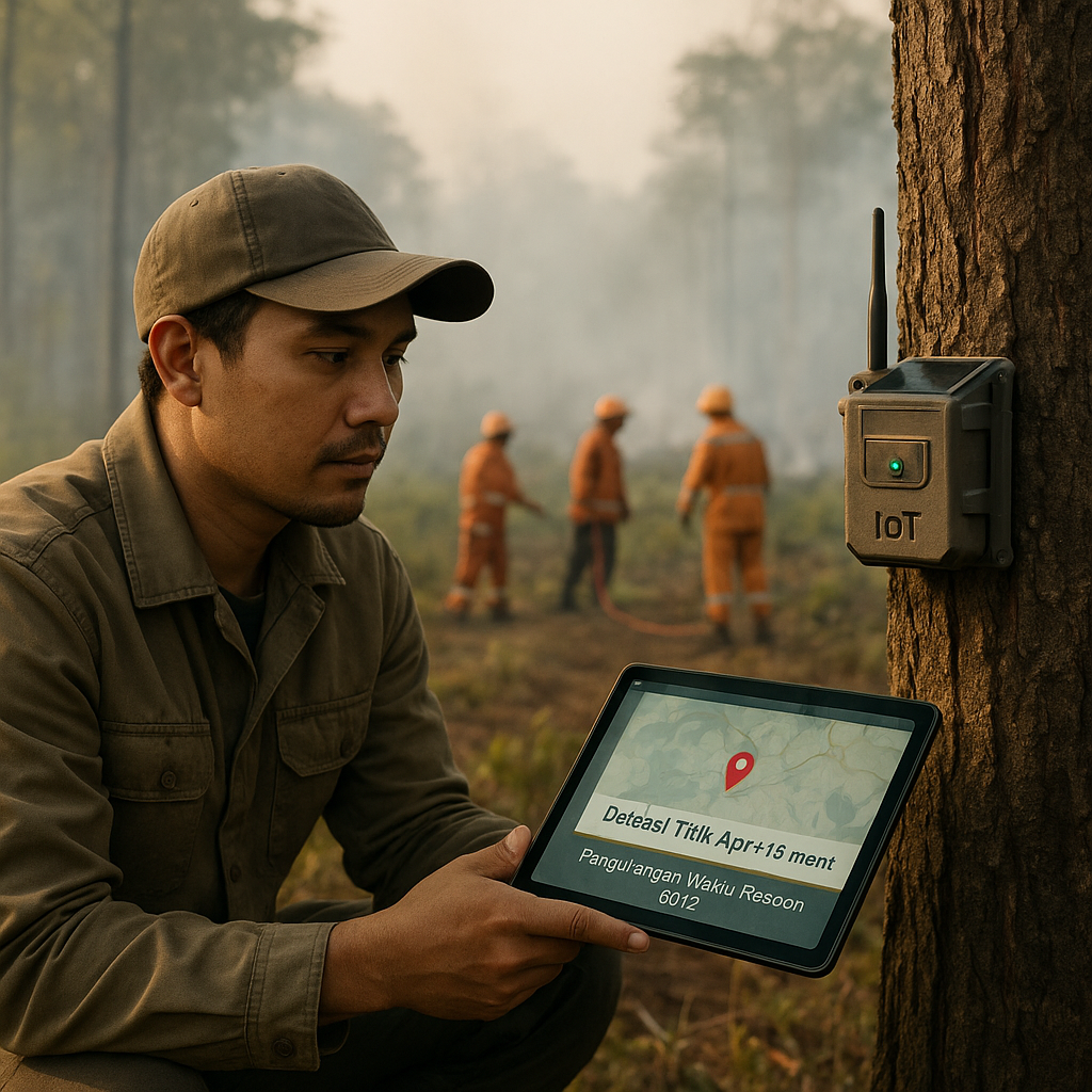 Sistem Peringatan Dini Kebakaran Hutan Berbasis AI dan Sensor IoT Buatan Lokal