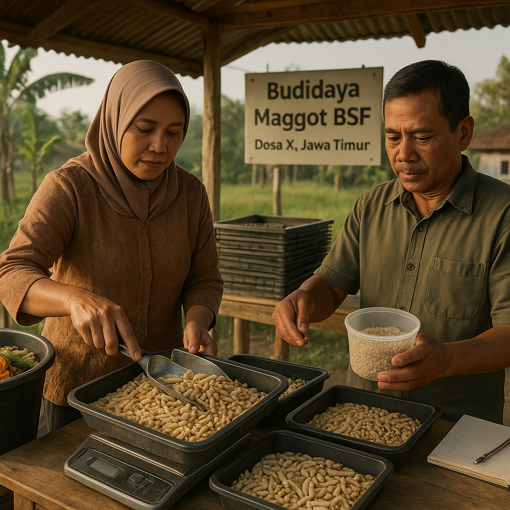 Budidaya Maggot Skala Desa untuk Kelola Sampah Organik dan Hasilkan Pakan Ternak