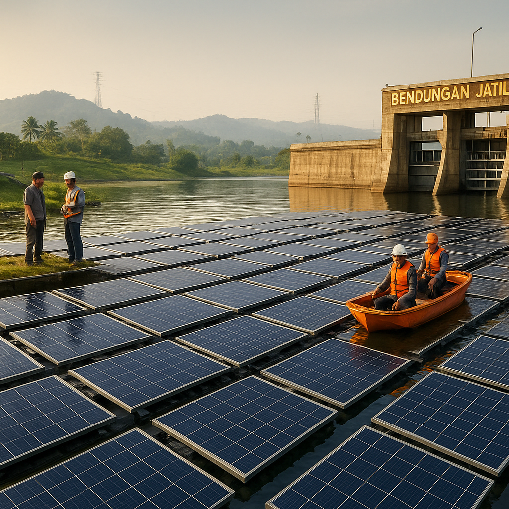 Panel Surya Apung di Bendungan: Energi Bersih dan Konservasi Air