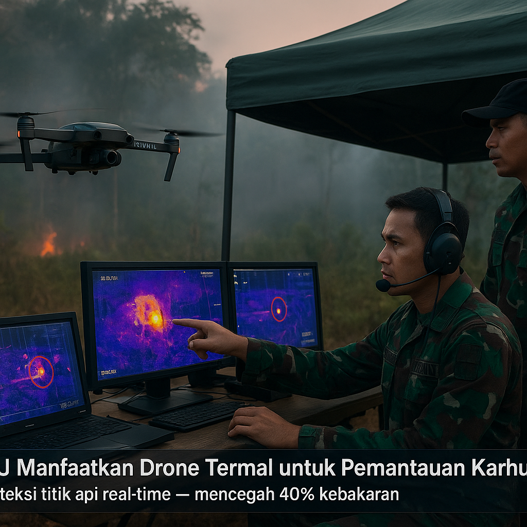 TNI AU Manfaatkan Drone Termal untuk Pemantauan Karhutla