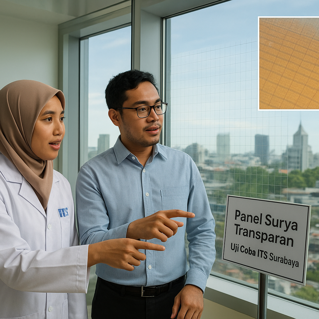 Panel Surya Transparan untuk Jendela Bangunan di Surabaya