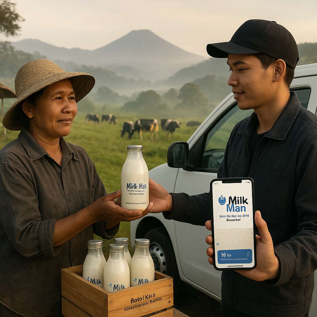 Aplikasi 'Milk Man' Koneksikan Peternak Sapi Perah Langsung ke Konsumen, Tekan Food Miles dan Limbah Kemasan