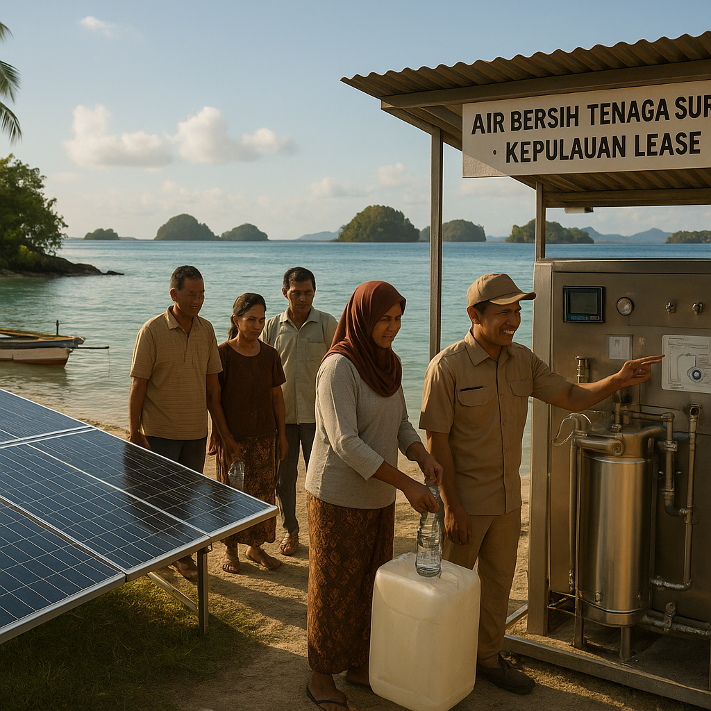 Pulau-pulau Kecil di Maluku Manfaatkan Tenaga Surya dan Osmosis Balik untuk Air Minum Berkelanjutan