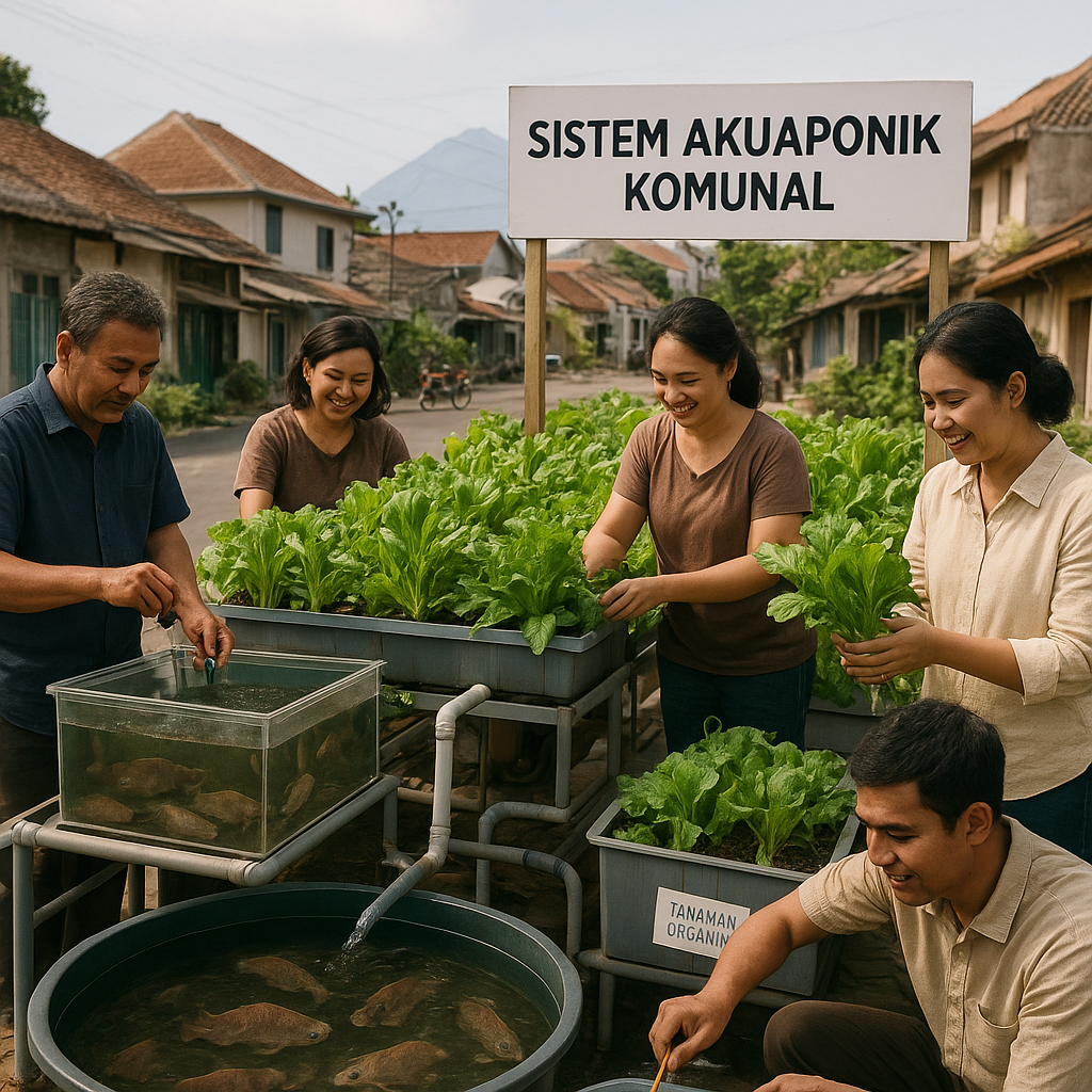 Sistem Akuaponik Skala Komunal di Perkotaan Yogyakarta Tingkatkan Akses Pangan Segar
