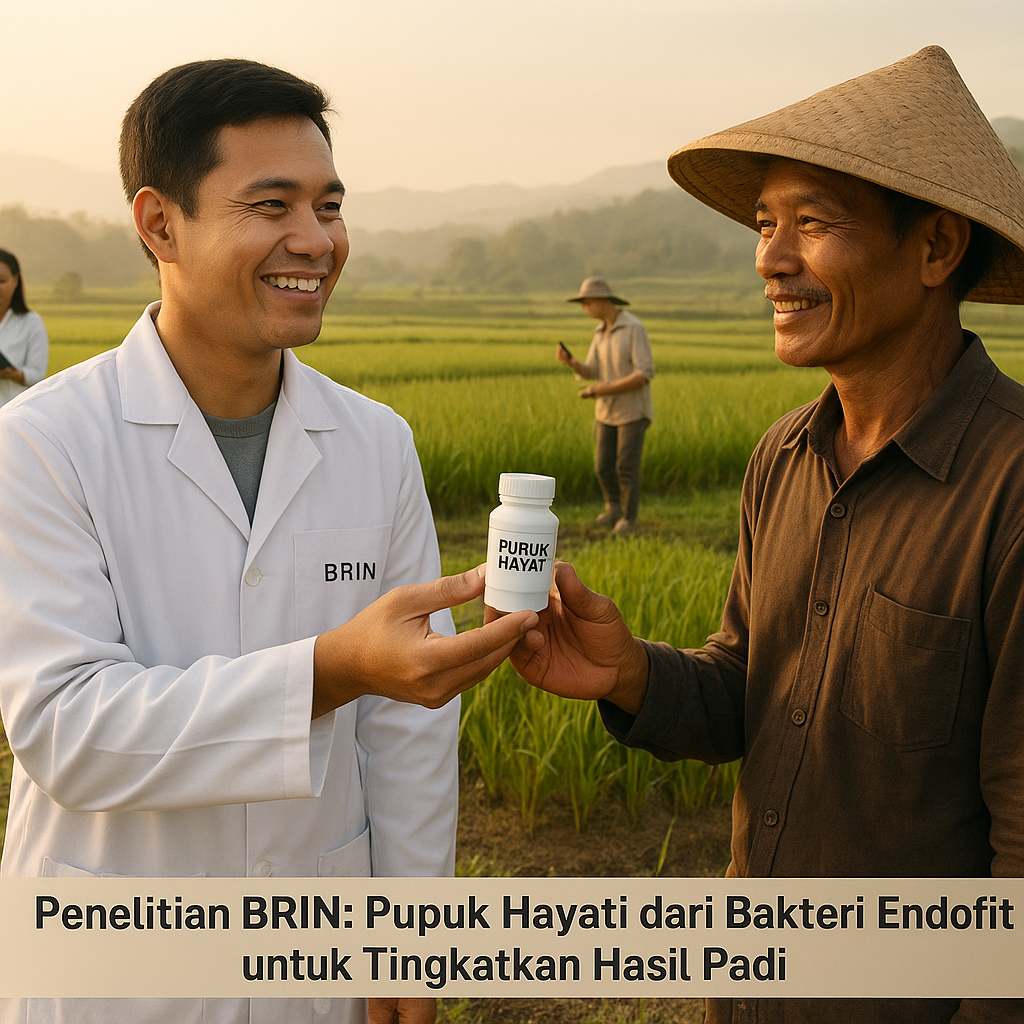 Penelitian BRIN Kembangkan Pupuk Hayati dari Bakteri Endofit untuk Tingkatkan Hasil Padi di Lahan Suboptimal