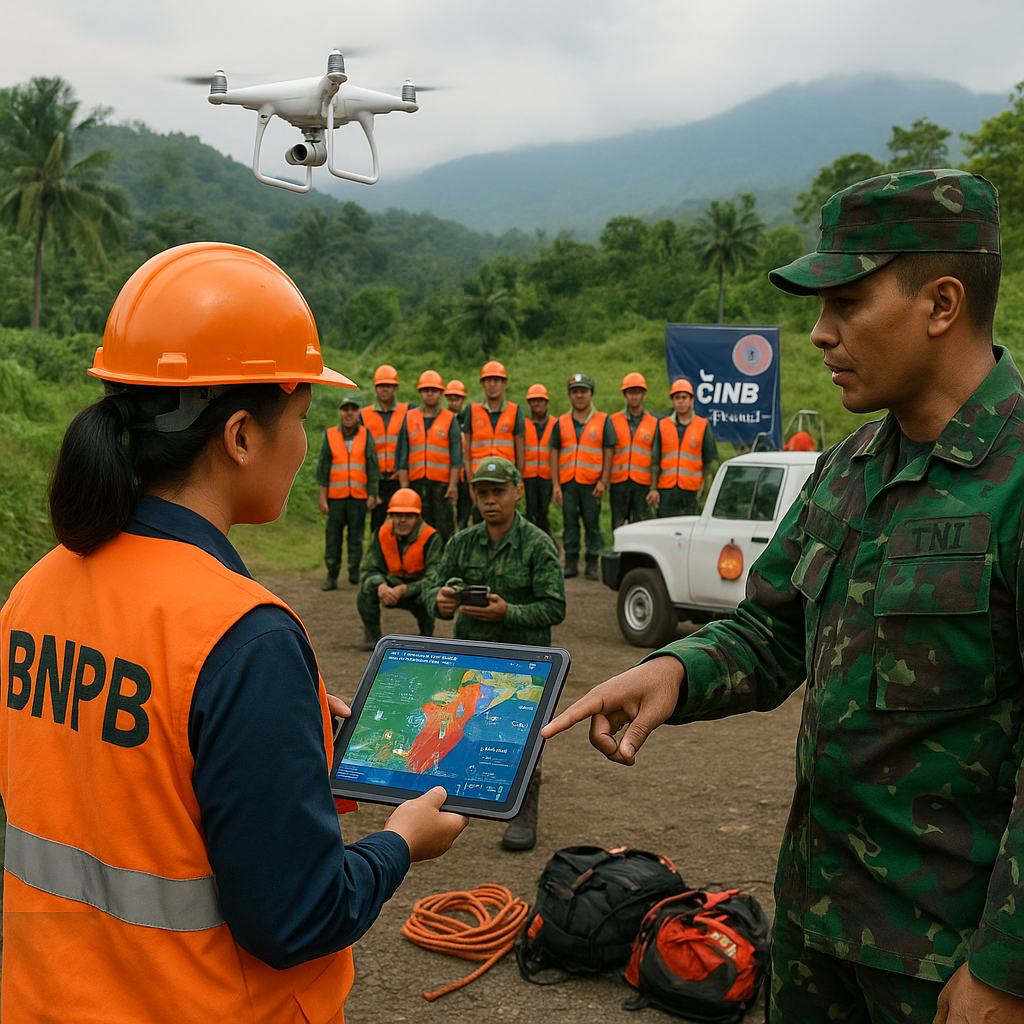 Militer dan BNPB Latih Masyarakat Tanggap Bencana Iklim Berbasis Teknologi Drone dan Aplikasi