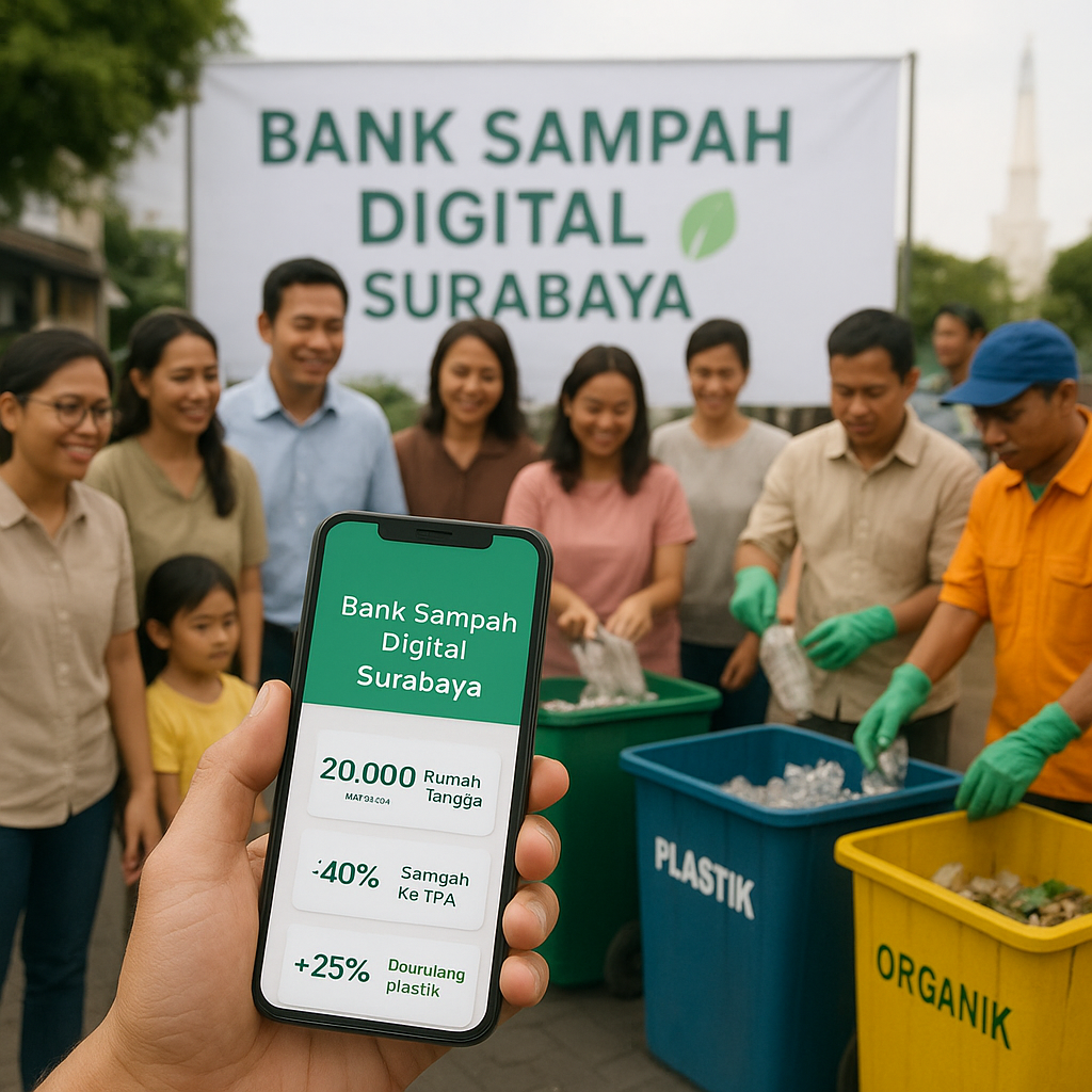 Bank Sampah Digital di Surabaya Tumbuhkan Ekonomi Sirkular dan Kurangi Sampah Plastik 40%