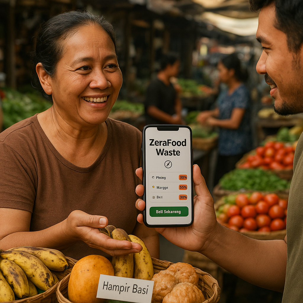 Aplikasi 'ZeroFoodWaste' Mengurangi Sisa Makanan di Pasar Tradisional