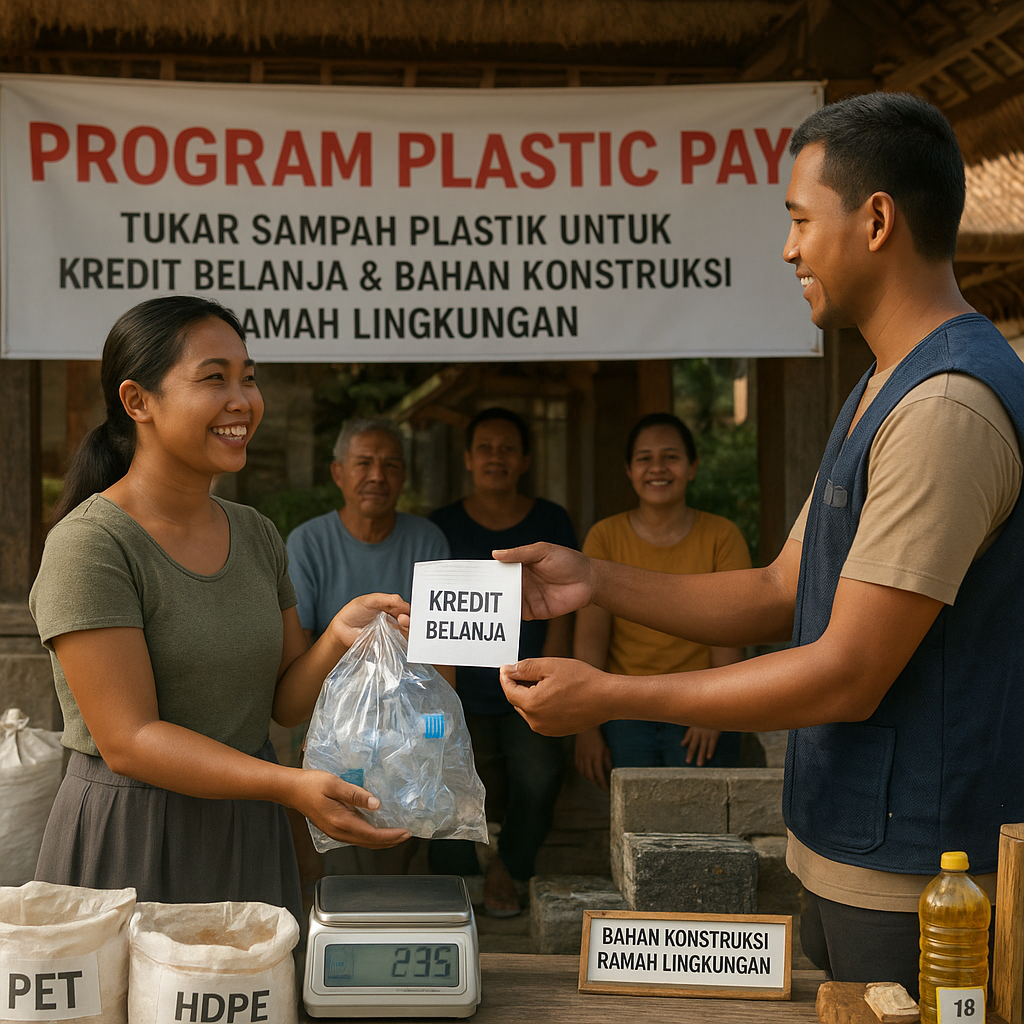 Program 'Plastic Pay' di Bali Ubah Sampah Plastik Jadi Kredit Belanja dan Bahan Konstruksi